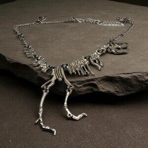 NEW Dinosaur Skeleton Jurassic Statement Necklace
